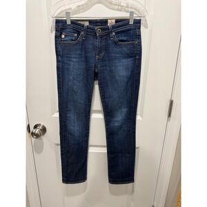 AG Women Jeans The Stevie Slim Straight Dark Indigo Blue Size 26